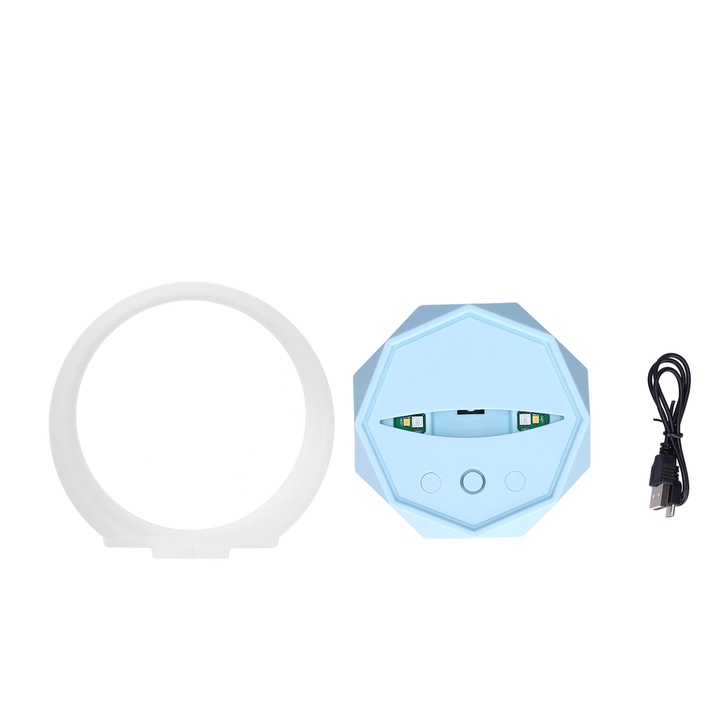 Ghiveci cu difuzor Bluetooth Jormftte, lumina de noapte colorata, functie de muzica, 30x15cm