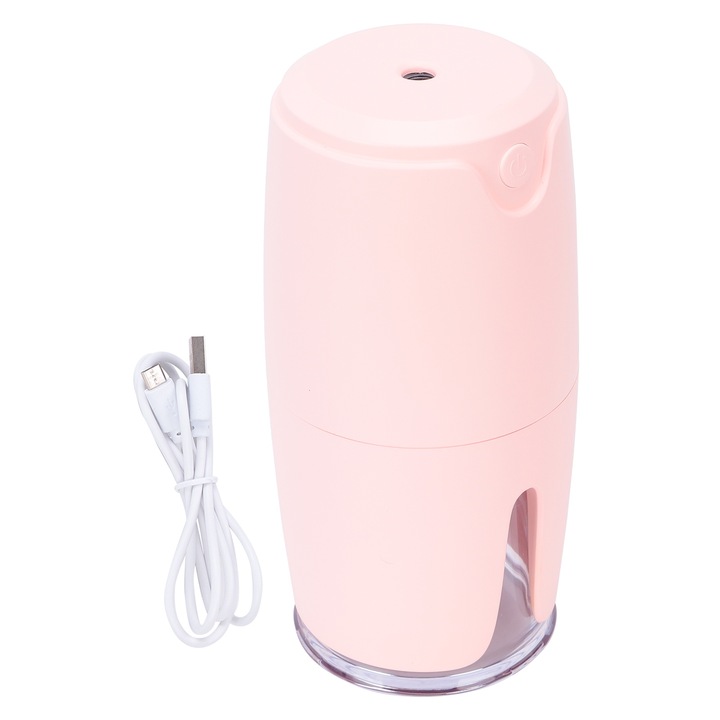 Jormftte párásító, hordozható, éjszakai fénnyel, rózsaszín, irodába és autóba