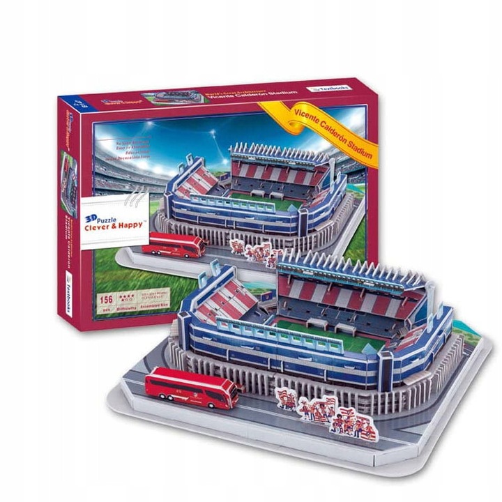 "Vicente Calderon" Stadion 3D puzzle, 156 darab, 32x33x10cm, 7 év felett