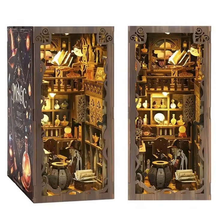 Casuta DIY, iluminare LED, multicolor, 18x11x23cm