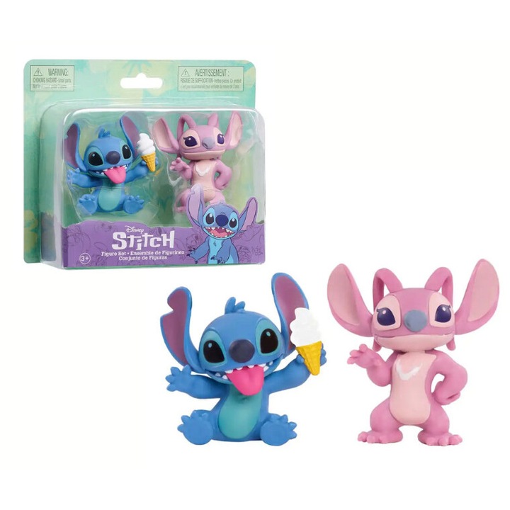 Set 2 minifigurine Angel & Stitch Lilo & Stitch 7 cm