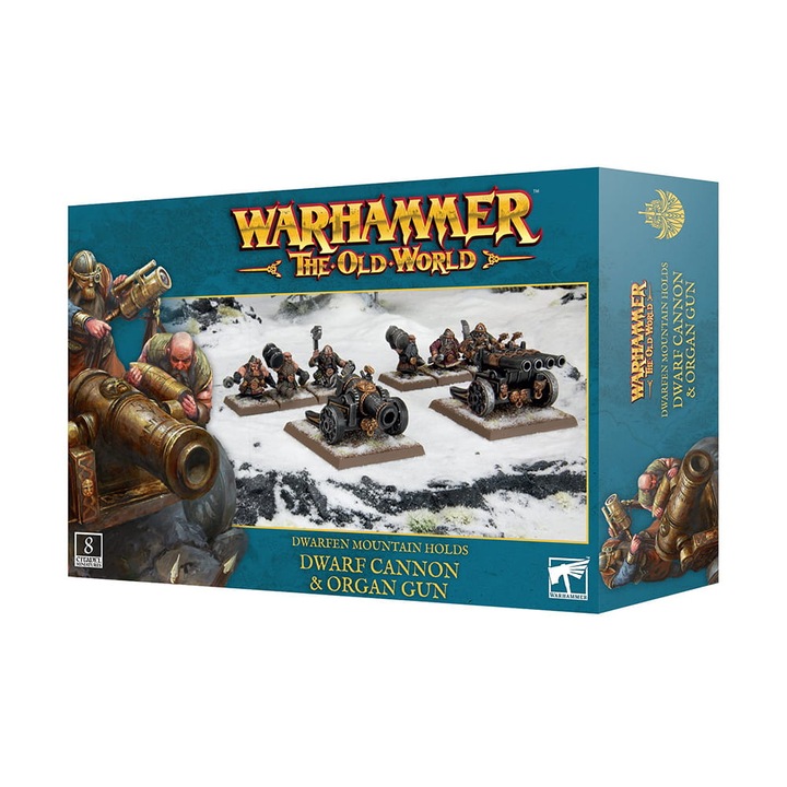 Игра Warhammer Old World Cannon & Organ Gun Dwarfen Mountain Holds Game Expansion Games Workshop 114 Piece Grey