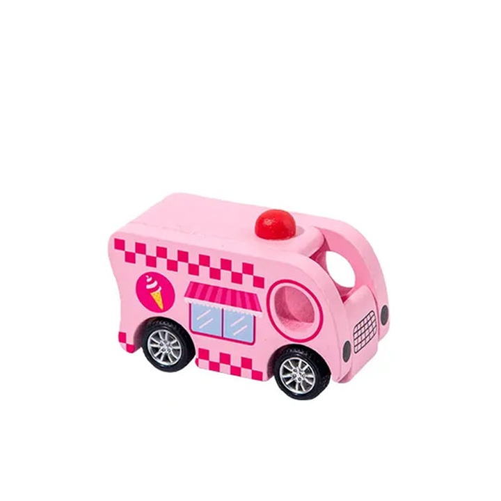 Masina din lemn Ice Cream Van Truck 7.3x3.5x5