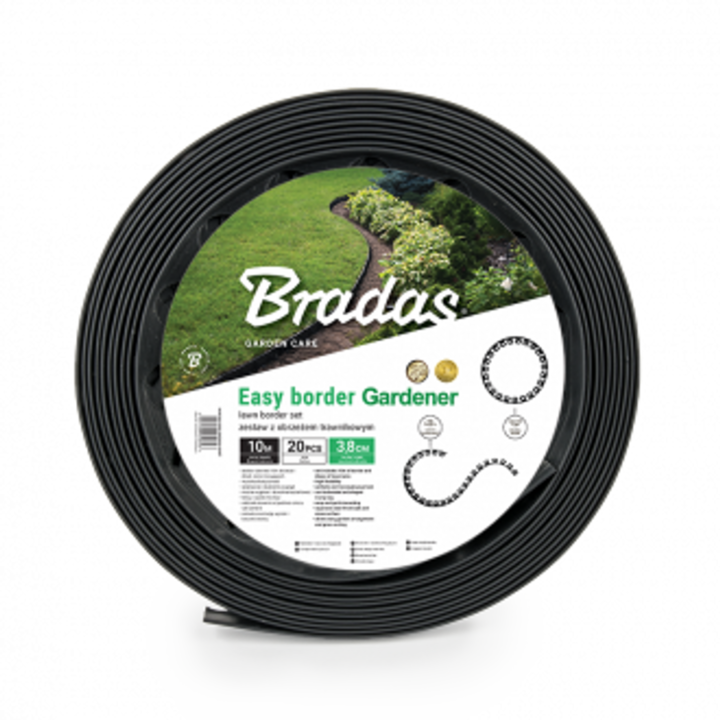BRADAS Easy Border set hajlékony ágyásszegély 10 m-es fekete