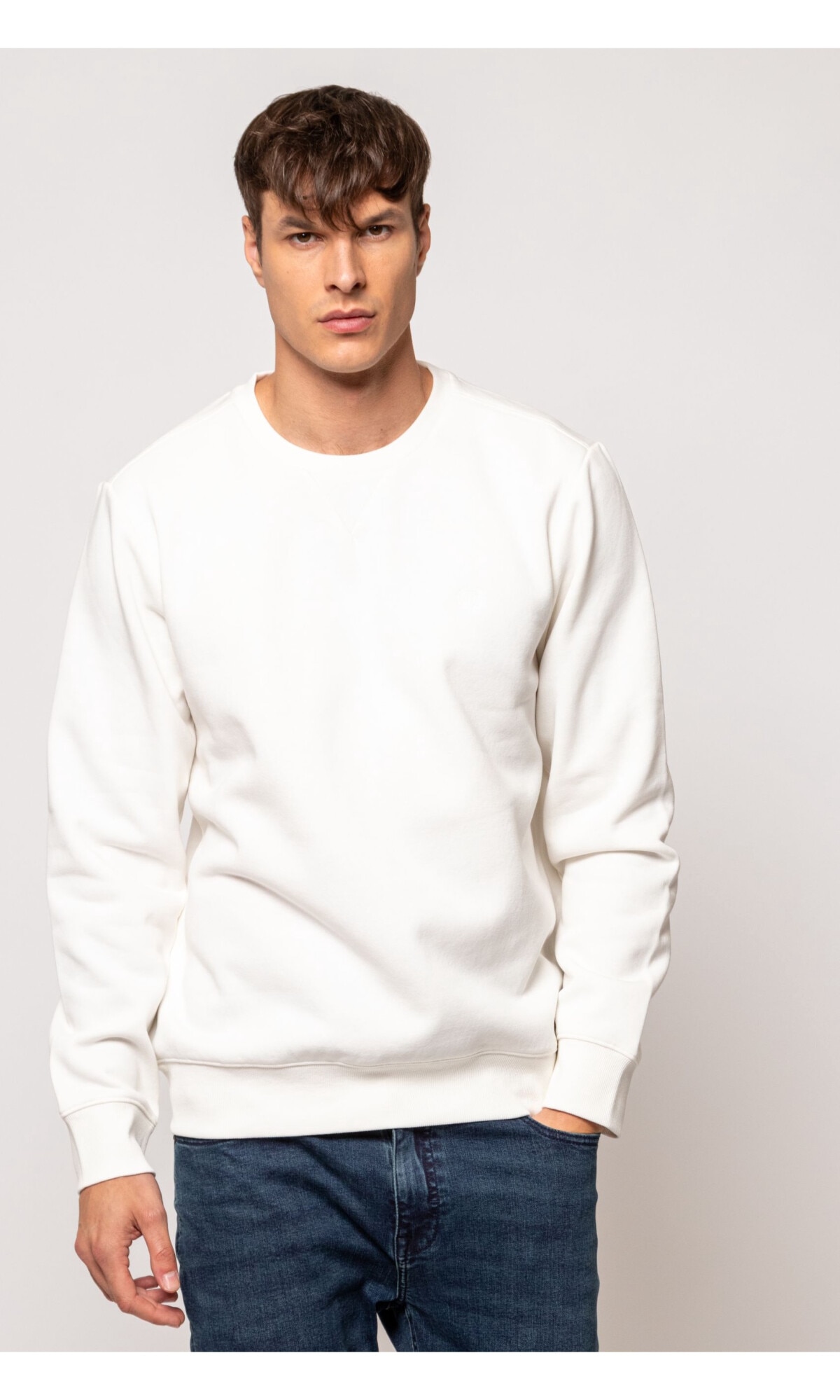 Oversized Heavyweight Loopback V-neck Sweater | boohoo NO