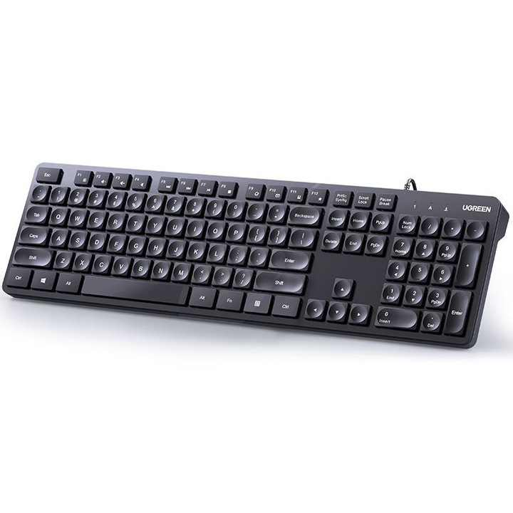 Клавиатура Ugreen KU004, Черен, USB