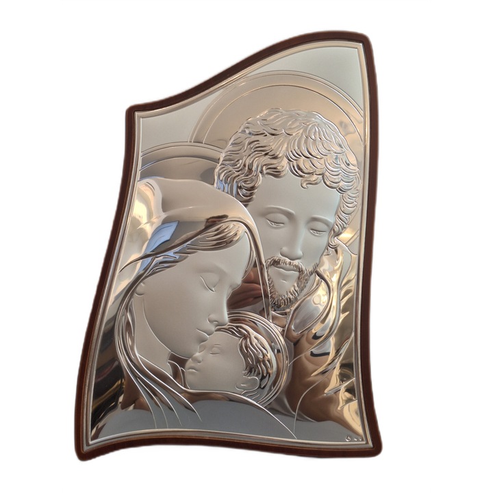 Szent Család ezüst ikon 30 x 20 cm