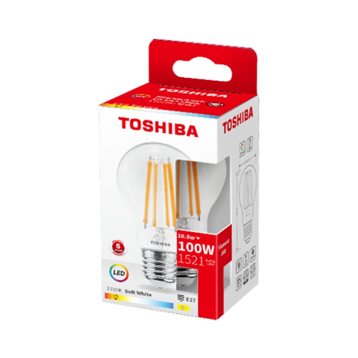 Izzószál LED A60 E27 11W 2700K Dim Toshiba