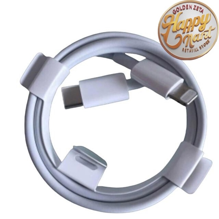 Adatkábel, C-Lightning, fehér, 2m