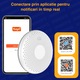 Detector de fum si Monoxid de carbon, 2-in-1, INOMEVIX® Smart, Wi-Fi, Baterie long life 10 ani, Acoperire de 40 m², Compatibil cu aplicatiile Smart Life/Tuya, Avertizare sonora si luminoasa, 85 dB, Material antiinflamator, Instalare simpla si rapida