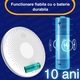 Detector de fum si Monoxid de carbon, 2-in-1, INOMEVIX® Smart, Wi-Fi, Baterie long life 10 ani, Acoperire de 40 m², Compatibil cu aplicatiile Smart Life/Tuya, Avertizare sonora si luminoasa, 85 dB, Material antiinflamator, Instalare simpla si rapida