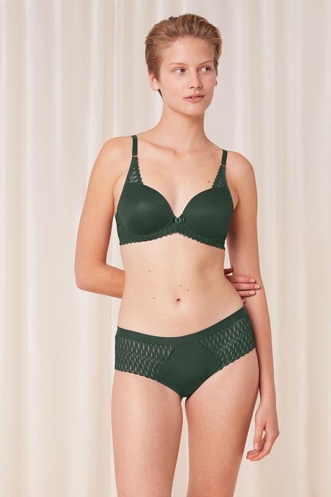 Triumph, Дантелен сутиен Aura Spotlight с банели, Тъмнозелен
