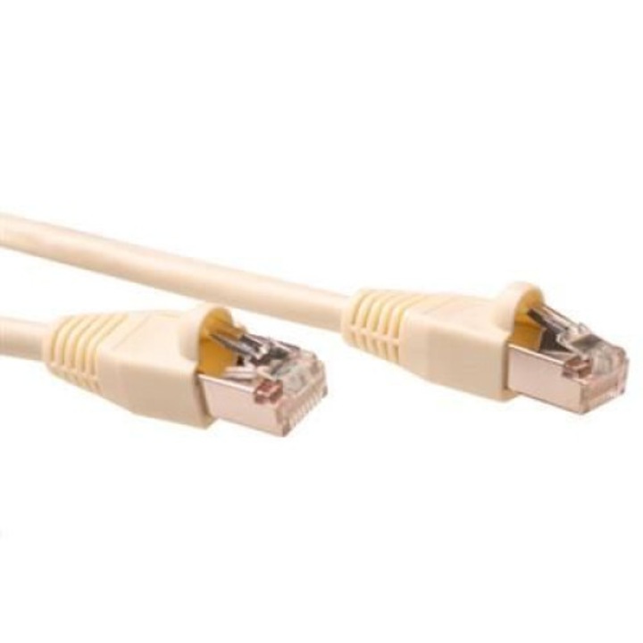 Cablu de retea ACT, CAT5e, SF-UTP, 10m, Ivory, 248769