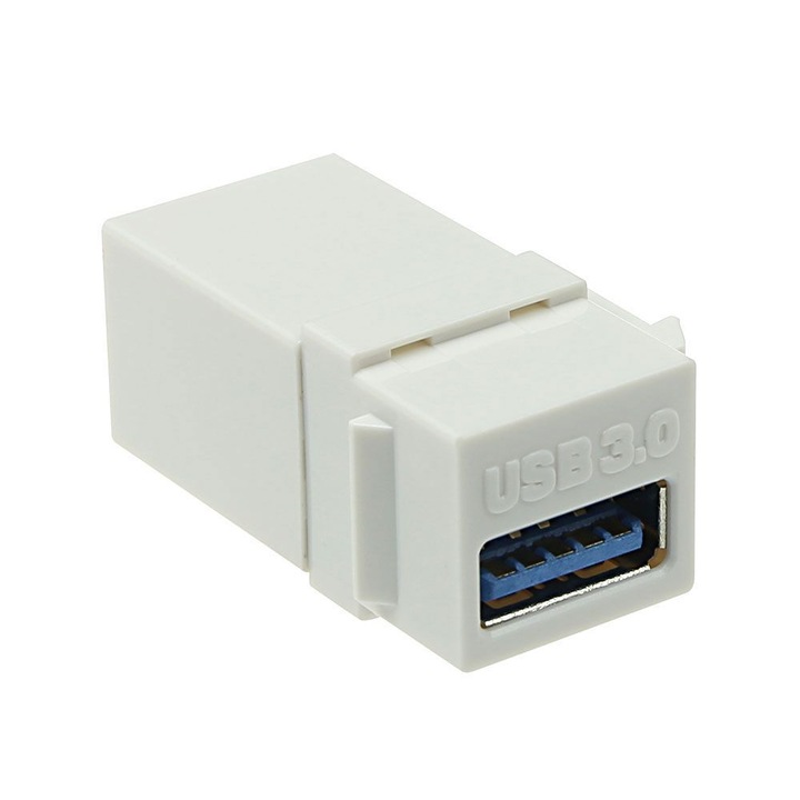 Cuplaj ACT Keystone USB-A mama-mama, USB3.2, alb