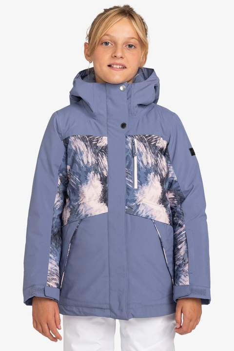 ROXY, Непромокаемо ски яке Dawnrae, 140 CM, Прашно синьо/Избеляло черно/Бял