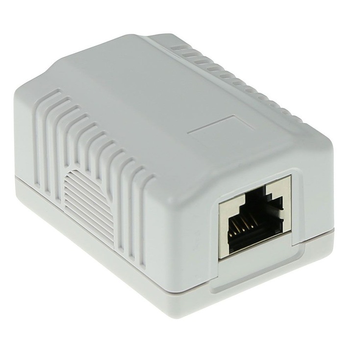 ACT Surface mounted box shielded 1 ports CAT6A Grey, 248432, Hálózati eszközök