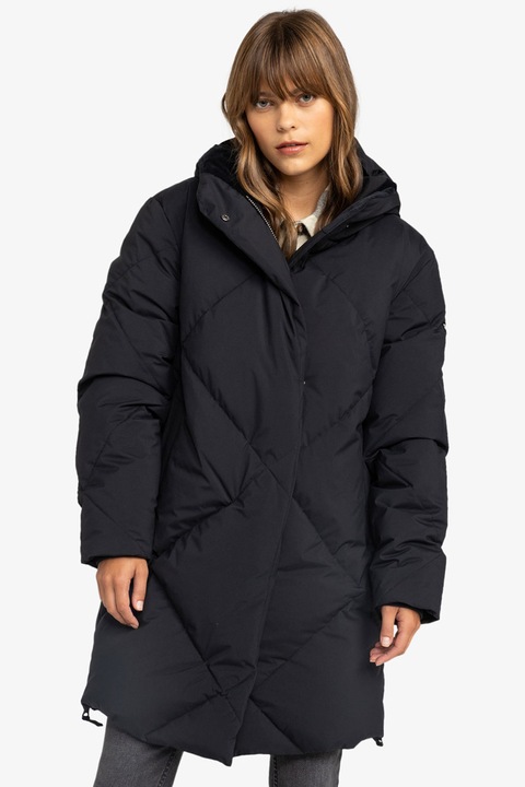 ROXY, Kapucnis steppelt télikabát, Fekete