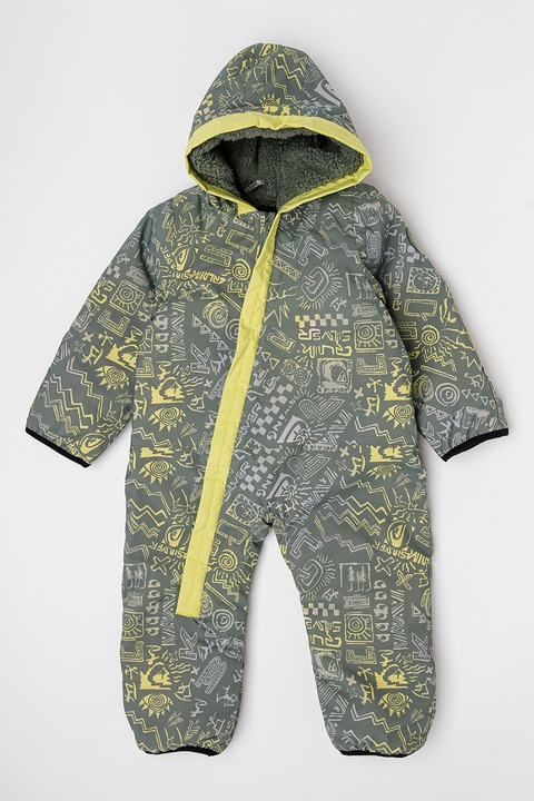 QUIKSILVER, Mintás hóoverall kapucnival, Khaki