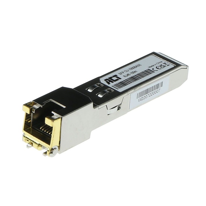 ACT SFP 1000Base copper RJ45 transceiver coded for HP / HPE / Aruba / Procurve / H3C (JD089A/JD089B/JD089D), 247954, Hálózati eszközök