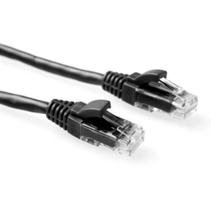 ACT CAT6 U-UTP Patch Cable 1,5m Black, 226659, Hálózati kábelek