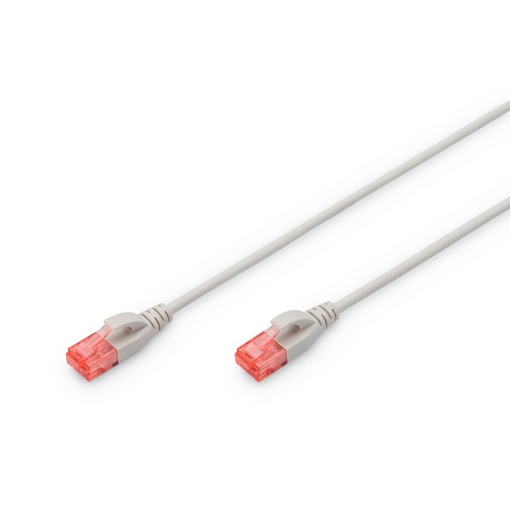 Digitus CAT6 U-UTP Patch Cable 1m Grey, 212710, Hálózati kábelek