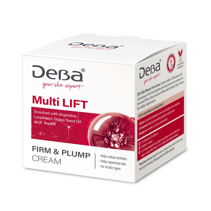 Крем за лице DeBa Multi Lift, 50 мл