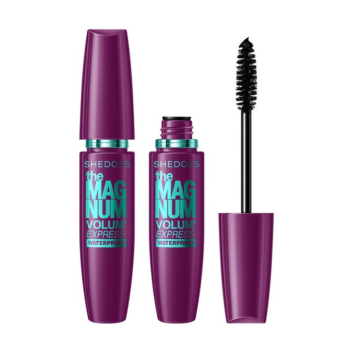 Mascara 4D, waterproof, anti-fouling, negru, 7.5g, set 1 buc