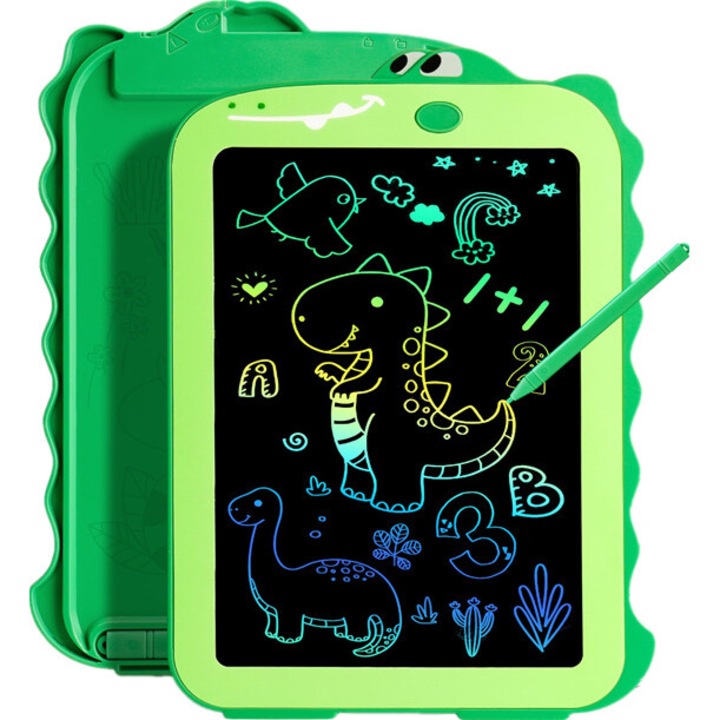 Tableta de scris LCD pentru copii, jucarie educativa, 8.5 inch, verde
