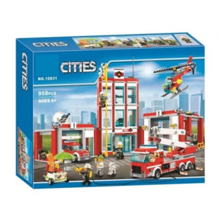Конструктор Bambino Пожарна станция 958ч, 10831, многоцветен