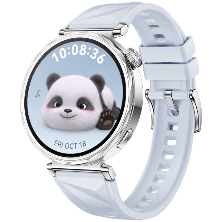 Huawei Watch GT 5 okosóra, 41mm, matt rozsdamentes acél tok, kék fluoroelasztomer szíj
