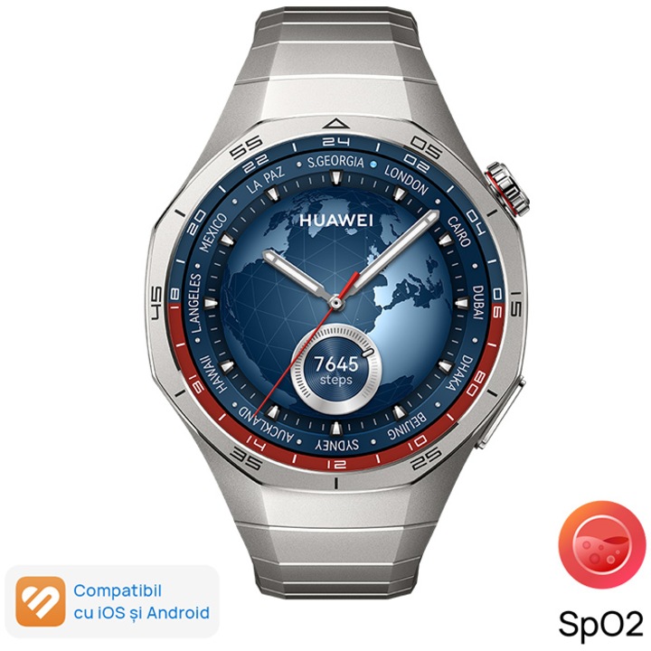 Смарт часовник Huawei Watch GT 5 Pro, 46mm, Titanium Case, Titanium Strap