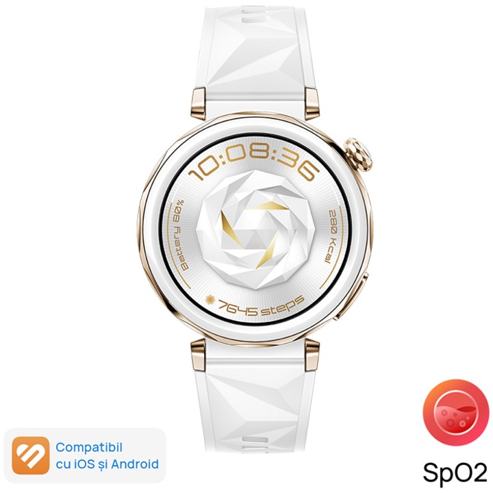 Смарт часовник Huawei Watch GT 5 Pro, 42mm, Бял