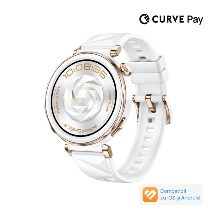 Smartwatch Huawei Watch GT 5 Pro, 42MM, Alb