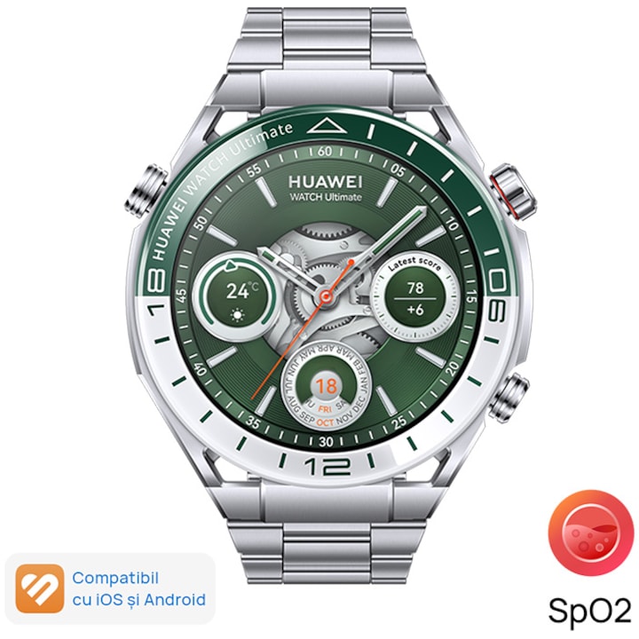 Π‘ΠΌΠ°ΡΡ ΡΠ°ΡΠΎΠ²Π½ΠΈΠΊ Huawei Watch Ultimate, Titanium Green