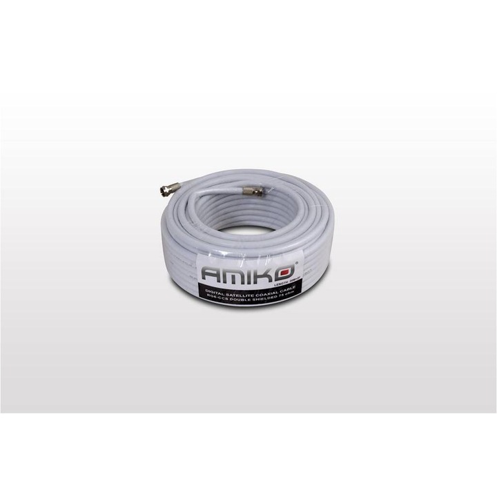 Amiko RG6W20CCS40 koax kábel 20m 2 db F-csatlakozóval