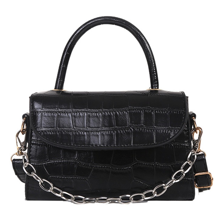 Jormftte válltáska, műbőr, fehér, khaki, fekete, barna, 17x18x12cm