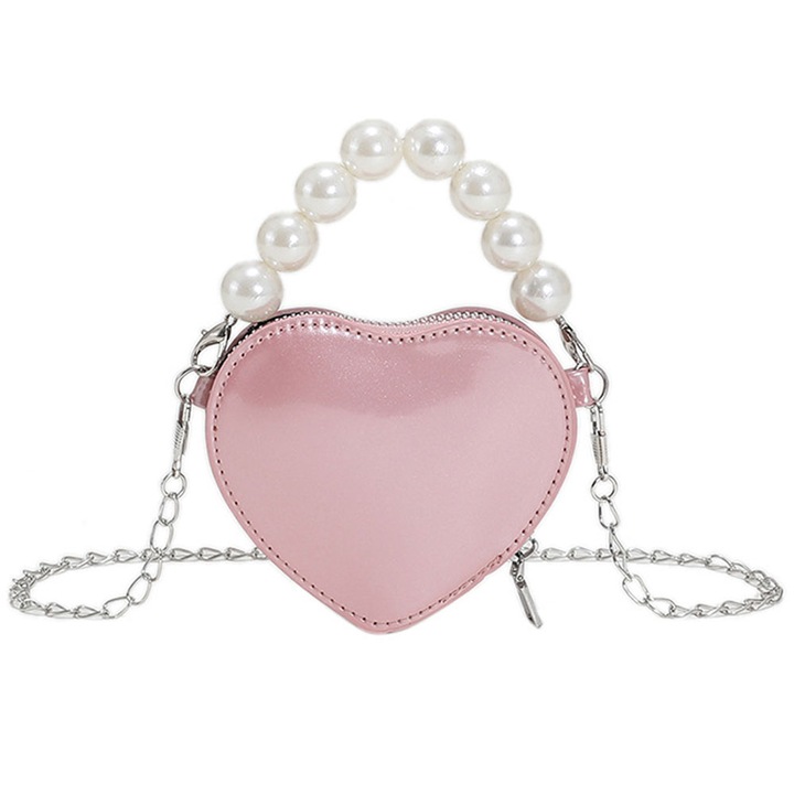 Jormftte személyre szabott táska, fekete, rózsaszín, ezüst, pezsgőszínű, 10.5x9.5x2cm