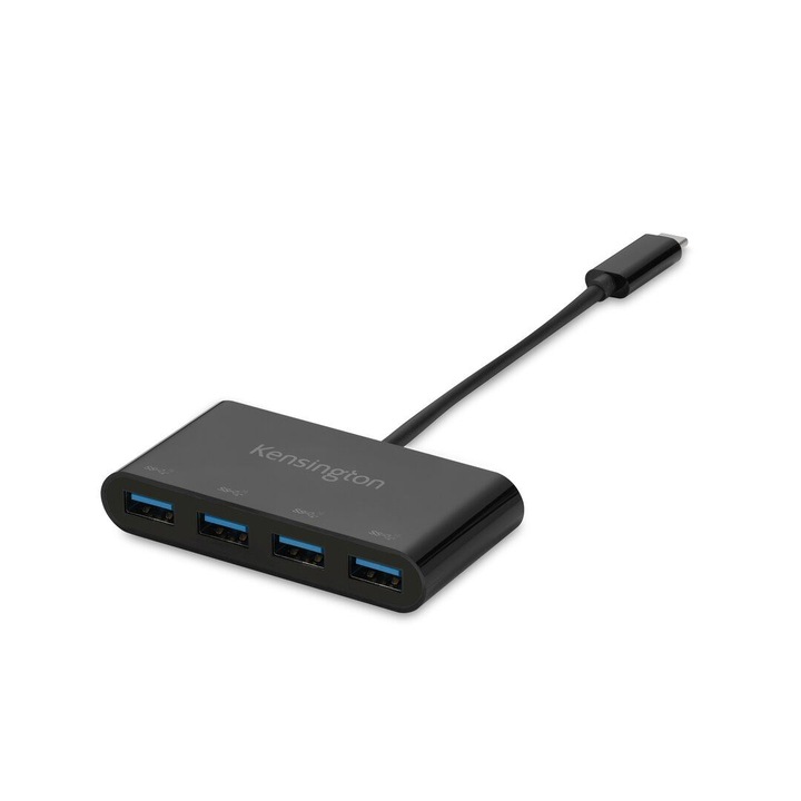 Kensington CH1200 USB-C 4-Port Hub Black, 217373, USB Hub