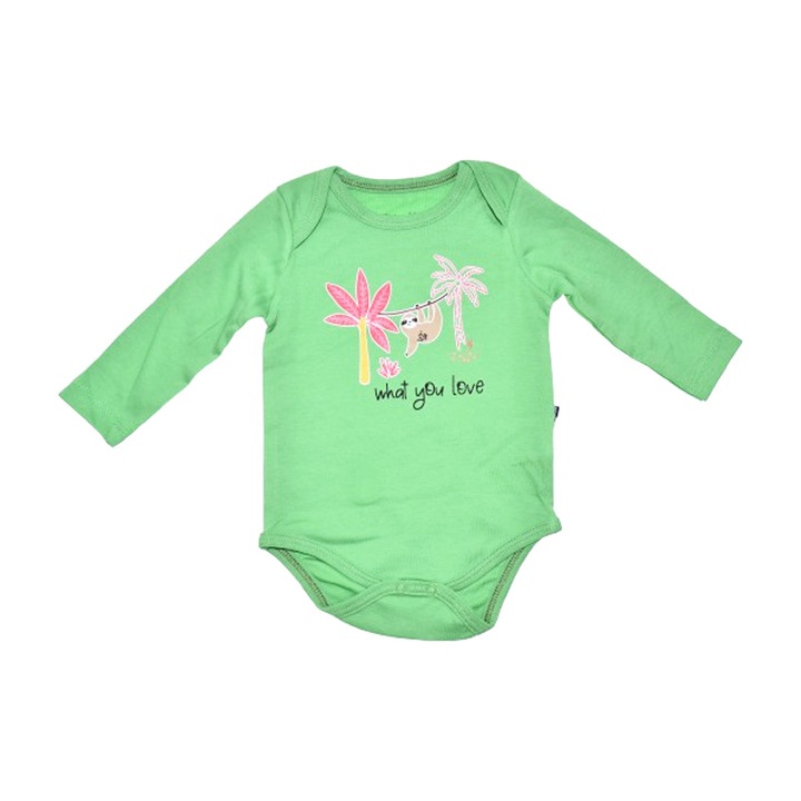 Body cu maneca lunga pentru copii Mini Junior, BDY-16960V, Verde 111622