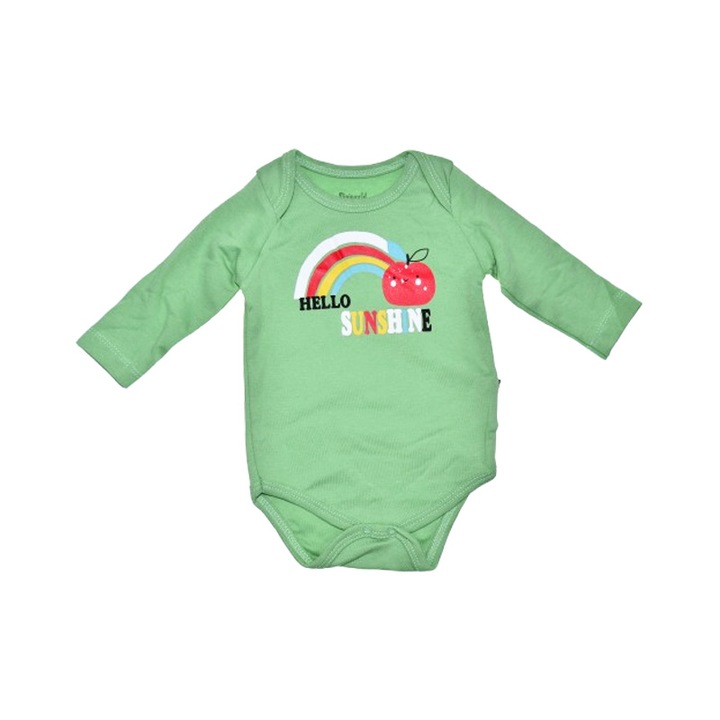 Hosszú ujjú body gyerekeknek Mini Junior, BDY-16436V, zöld 111644