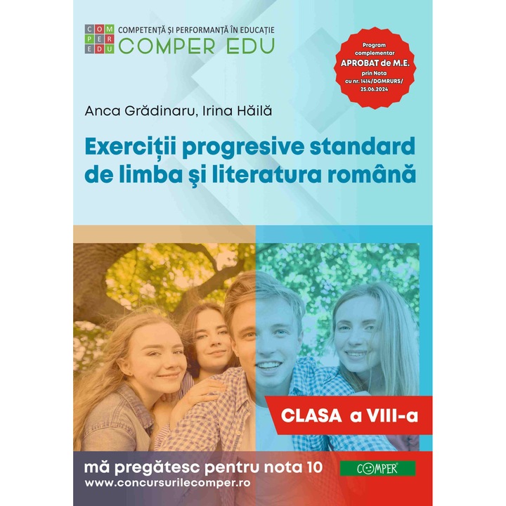 Exercitii progresive standard de limba si literatura romana clasa a VIII-a, Anca Gradinaru