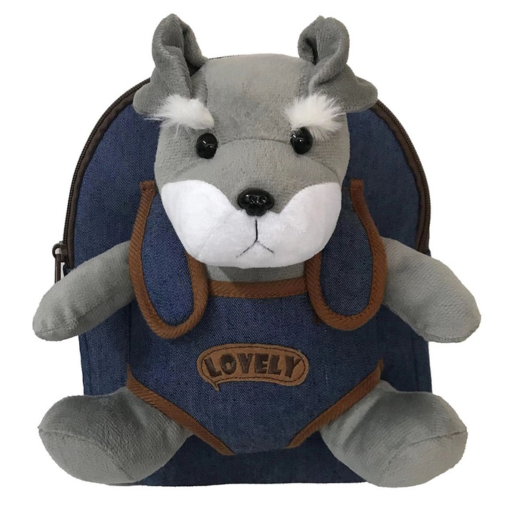 Óvoda táska baba állatok, kutya, 23x8x28 cm, Daemi