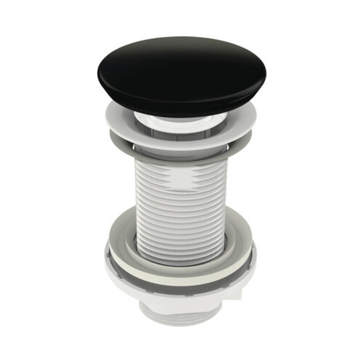 Ventil Lavoar Click-clack 1 1/4" Cu Invelis Ceramic Negru Si Fara Preaplin