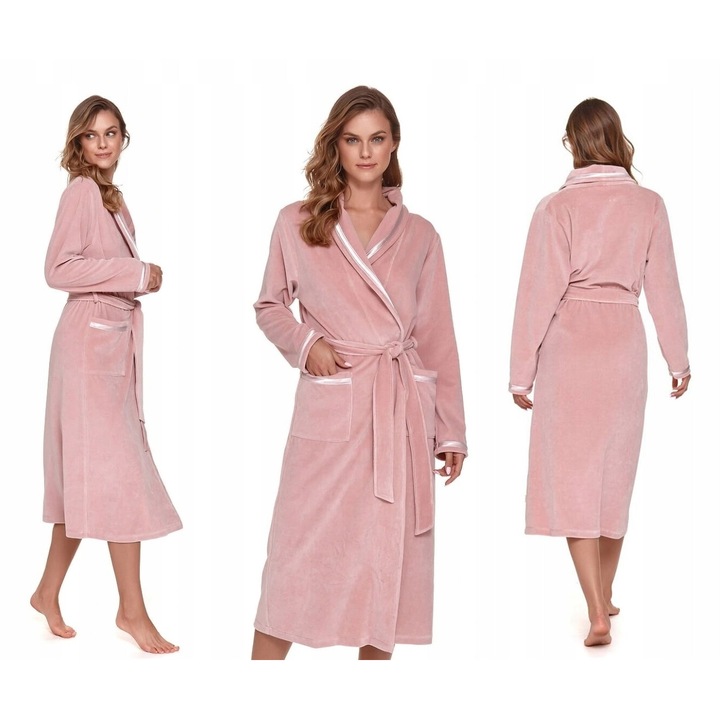 Halat de baie Doctor Nap Papaya, bumbac cu poliester, bej, XXL