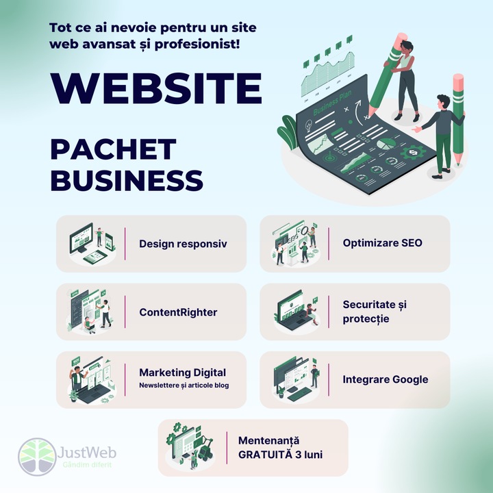 Creare Site Web de Prezentare - Pachet Business (5-11 pagini)