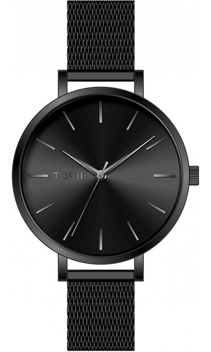 Ceas de dama TORII B37BS.BB negru, clasic fashion