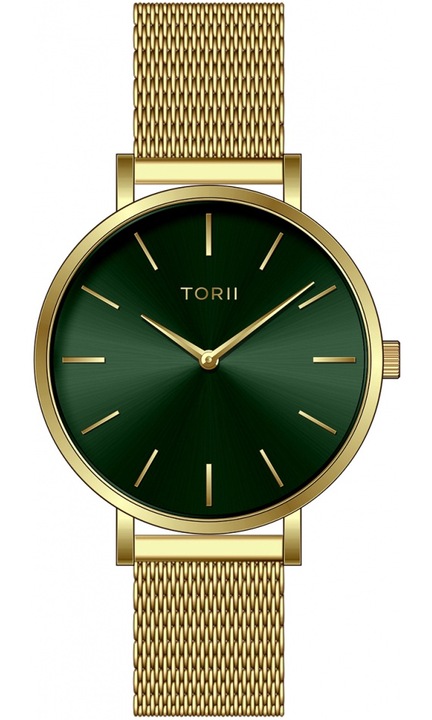 Ceas de dama TORII G28GS.FG verde, eleganta clasica