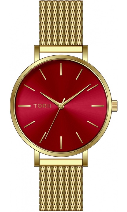 Ceas de dama TORII G33GS.TG, rosu, clasic, fashion