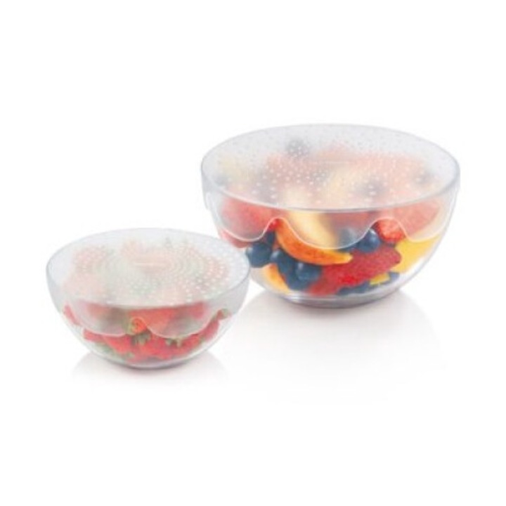 Tescoma 4food Rugalmas szilikon fedők ø 17 a 23 cm, 2db-os készlet