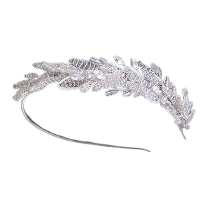 Coronita asimetrica cu perle si frunze - Eldivera